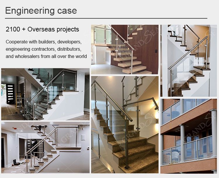 China Factory Cheap Stainless Steel Glass Balcony Railing Design