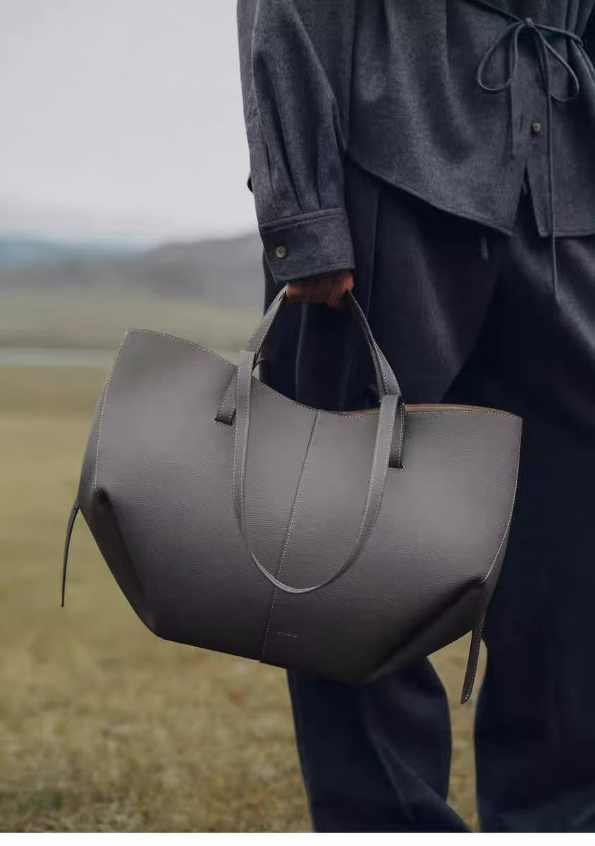 Trendy European and American Style Pleated Mother-Daughter Bag for Women with Wings, Tote Bag, Laptop Bag, Handbag, Shoulder Bag, Crossbody Bag, Underarm Bag