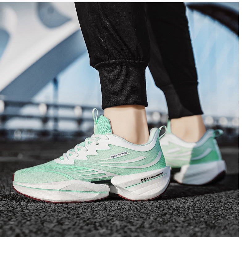 ROANK Men's Running Shoes Ultra-Light Sports Shoes for Teenagers Non-Slip Thick Sole Height Increasing Running Shoes for Middle School Students