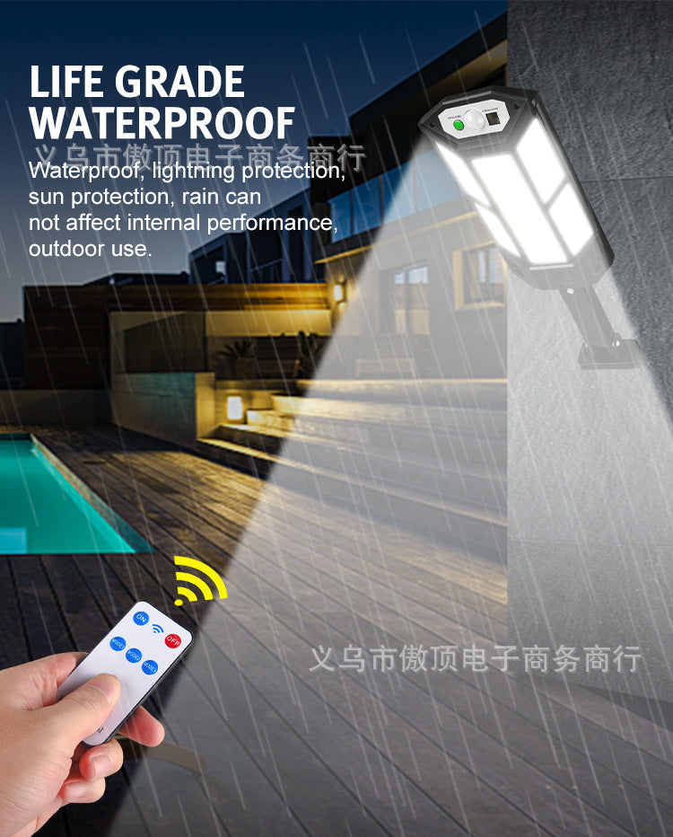 Step into the New Solar Light Outdoor Motion Sensor Light Waterproof Garden Light with Remote Control Garage Light LED Street Lamp