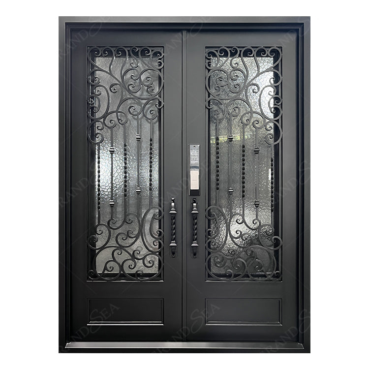 Exquisitely Designed Modern Exterior Arches Double Front Main  Wrought Iron Exterior Door Design