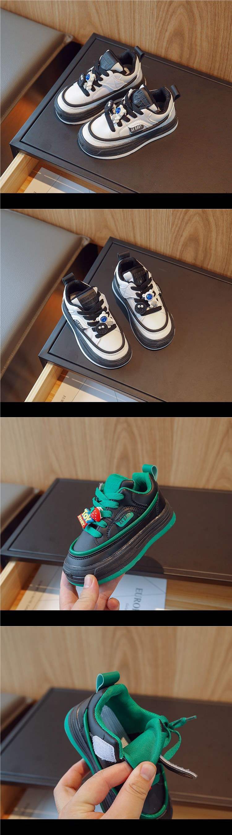 2025Autumn Unisex Stylish Casual Cute Big Kids Sneakers High Top Versatile Non-Slip Shoes