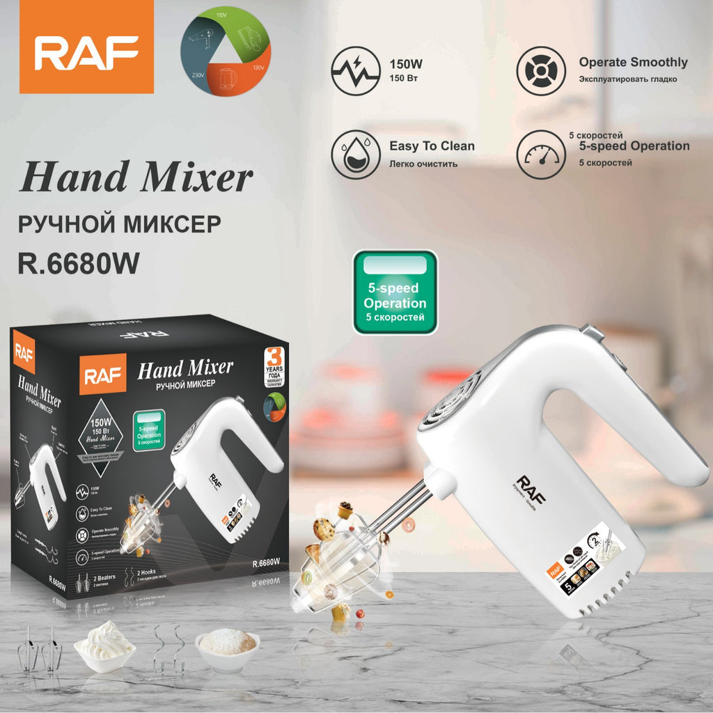 Electric Egg Beater for Home Use, Dough Kneading, Baking, Small Cake Mixer, Automatic Egg Beater, Cream Mixer R.6680