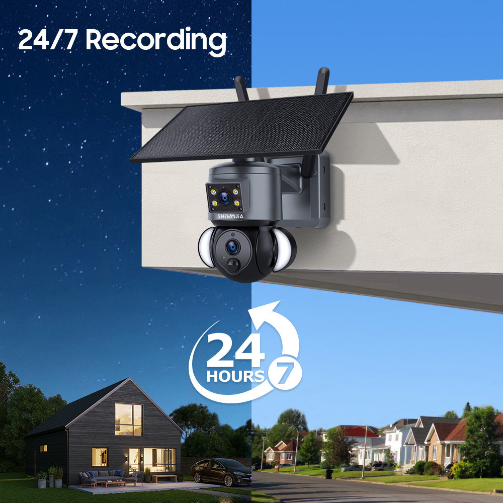 Exclusive Supply AOV Low Power Consumption All Day Recording Surveillance4G Hd600MP Solar-powered Gun Ball Linked Camera