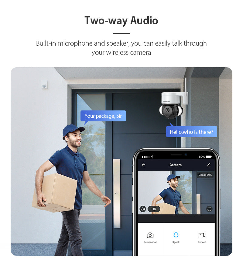 Factory Private Model TUYA Wireless Monitoring WiFi Surveillance Dome Camera HD3MP Graffiti Camera Recorder