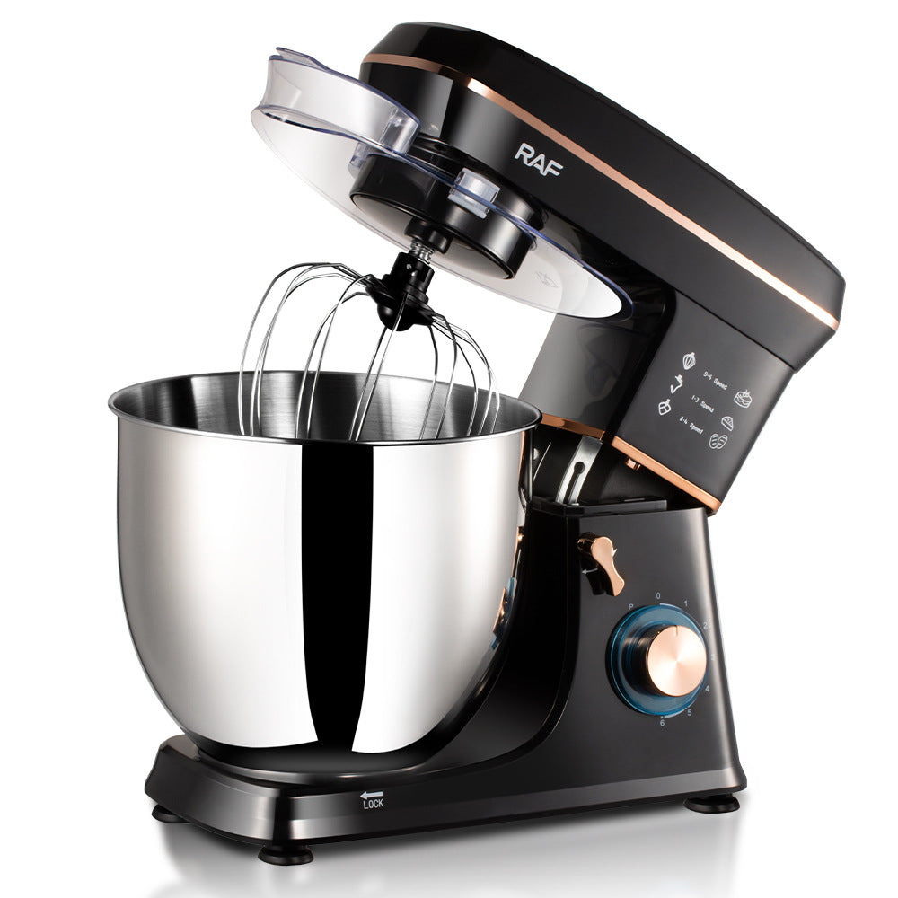 Chef Machine Fully Automatic Dough Mixer Kneading Stirring Milk Cap Egg Beater Desktop Commercial Small Multi-Functional5.5L