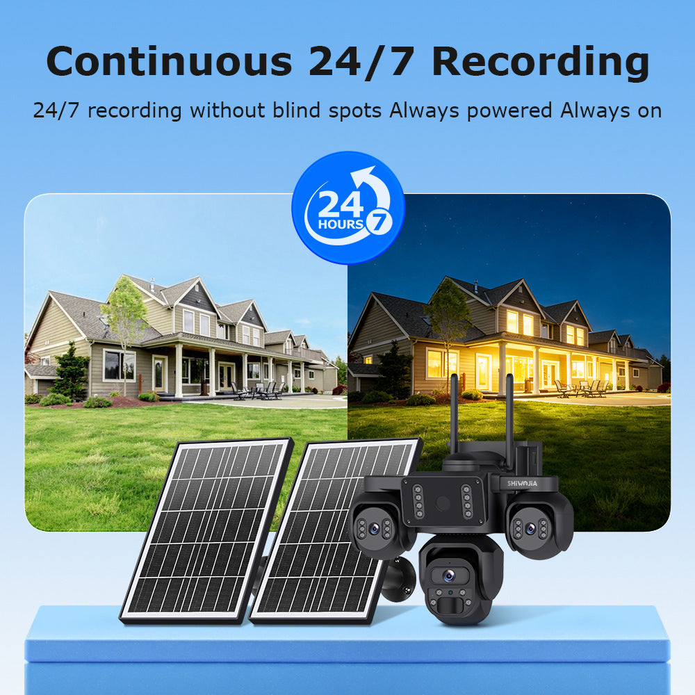 New Product AOV Low Power Consumption Trinocular Solar Camera9MP High Definition Full Color4G Solar Monitoring