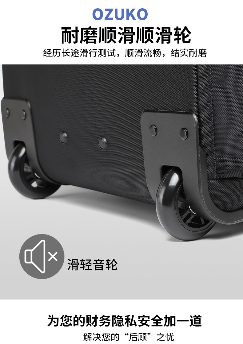 Trolley Travel Bag Business Boarding Bag Large Capacity Waterproof Oxford Cloth Multifunctional Handheld Wheeled Travel Bag