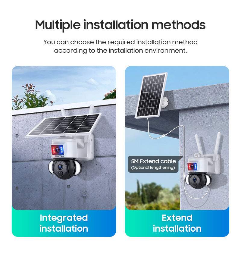 Source Factory Specializes in Solar-Powered Gun Ball Linkage HD600Multi-camera Multi-view Courtyard Surveillance