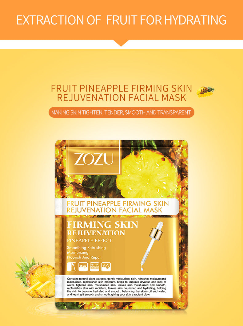 Cross-border Plant and Fruit Face Mask25g  Red Pomegranate Mango Oligopeptide Moisturizing Mask Export Manufacturer Wholesale
