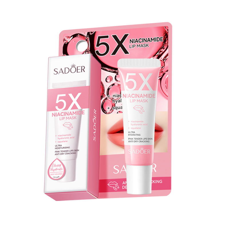 5Niacinamide Lip Mask SADOER Pink anti-chapped hydrating lip balm  wholesale