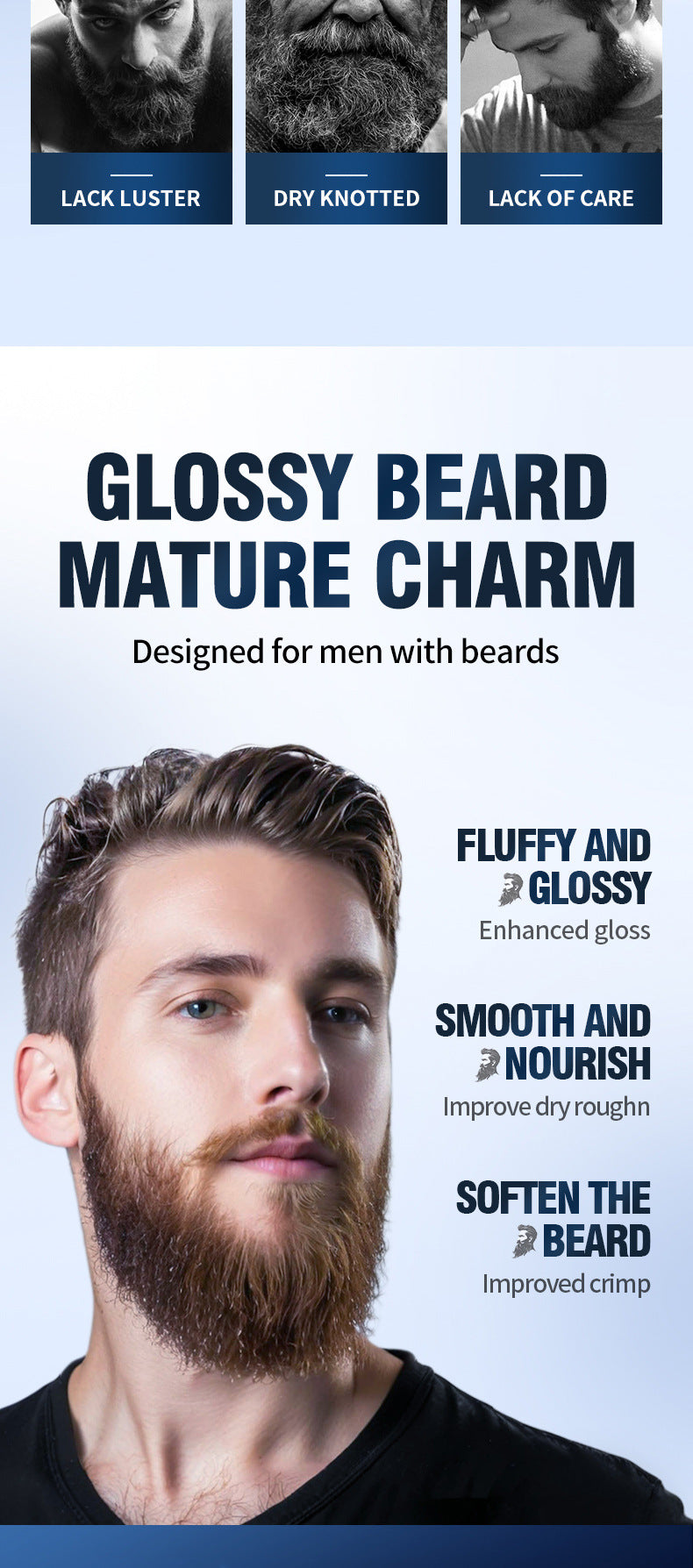 Beard Care Solution SADOER Men's Beard Moisturizing Conditioner Cross-Border Wholesale