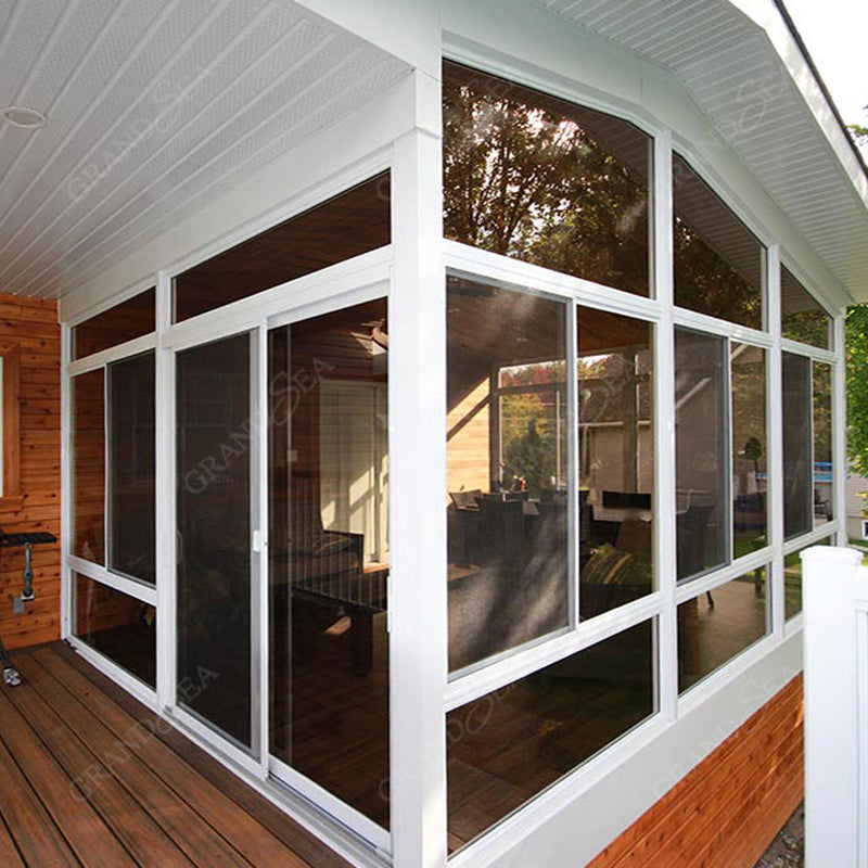 Double Tempered Reflective Glass Aluminium Sliding Windows Economic Price in Africa