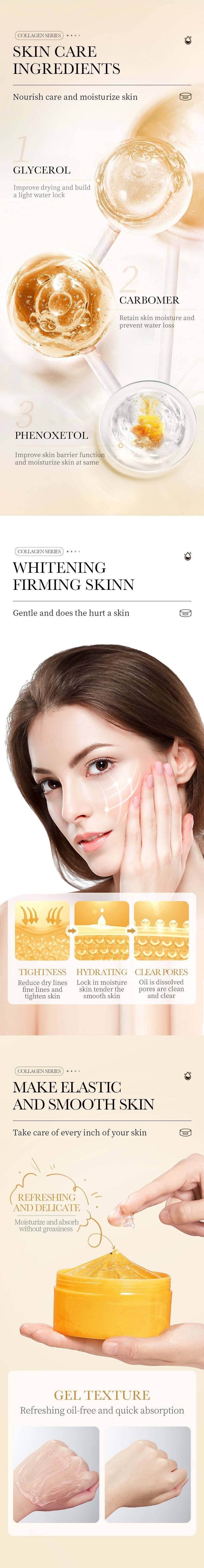 Collagen Gel300g SADOER Hydrating Moisturizing Refreshing Gel  Wholesale