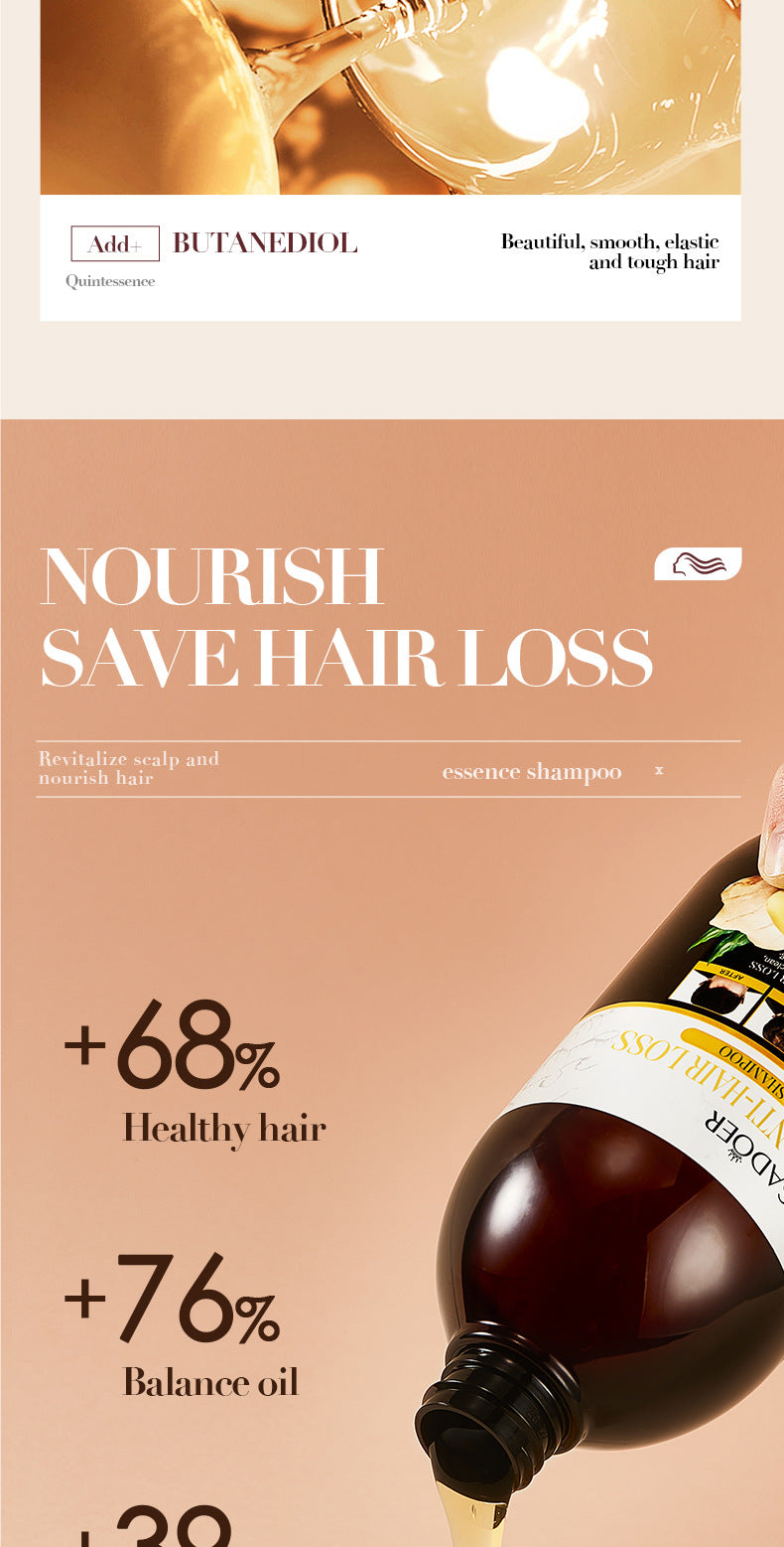 Ginger Anti-Hair Loss Shampoo500ml SADOER Plant Shampoo  Wholesale