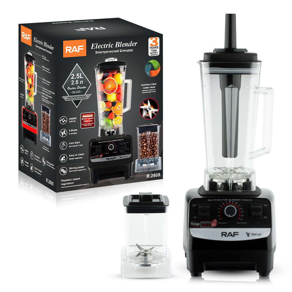 RAF European Standard Multifunctional Electric Juicer Stainless Steel Blender Household Fruit and Vegetable Juicer Soy Milk Maker Bean Grinder