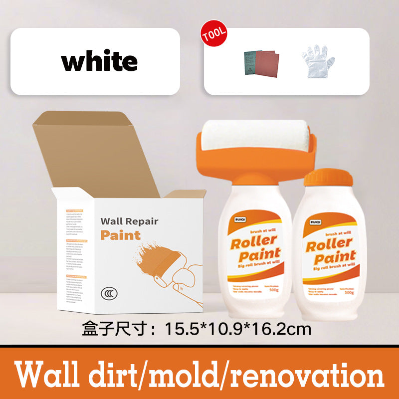Hot-Selling Indoor Wall Roller Paint Water-Based Odorless Latex Paint with Roller Brush for Wall Renovation and Repair