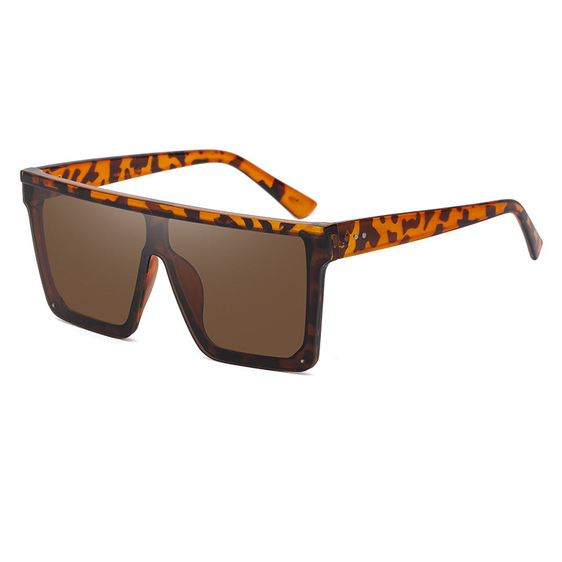 One-piece Lens Sunglasses for Men, High-end Fashion Sunglasses for Women, European and American Style Large Frame Square Glasses sunglasses