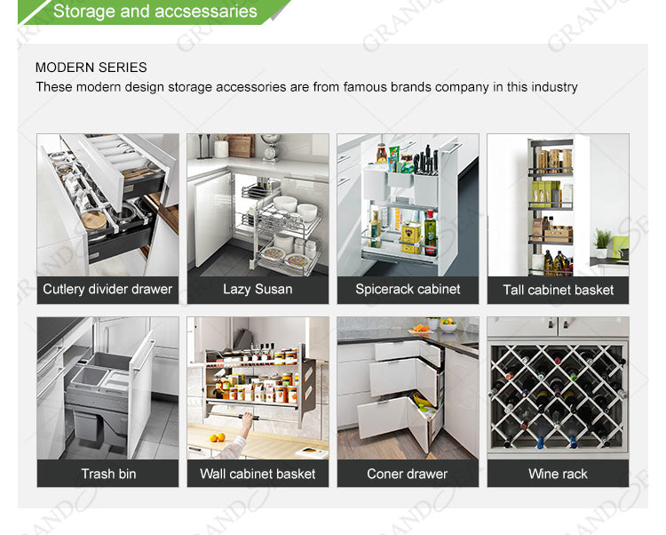 Modern Acrylic Kitchen Design Unit Cabinet Door Modular Lacquer Kitchen Cabinet