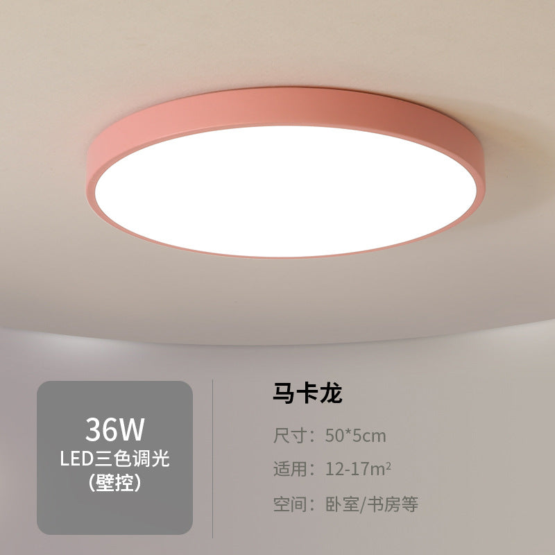 led Ceiling Light Round Bedroom Room Light Nordic Macaron Home Dining Room Study Hallway Balcony Lighting