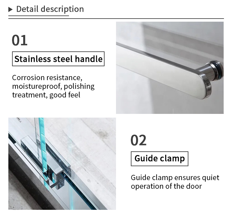 Wholesale Aluminum Stainless Steel Tempered Glass Bathroom Sliding Frameless Shower Door