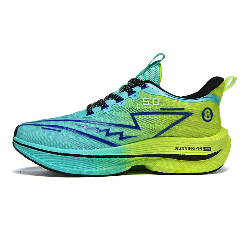 Carbon Plate Running Shoes Mesh Ultra-light Breathable Sports Shoes Men Couple All-match Casual Popcorn Running Shoes Breathable Lightweight