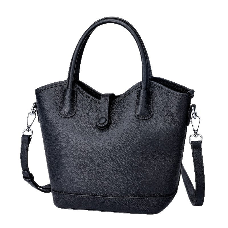 European and American Style Single Shoulder Handbag Fashion Women's Bag Light Luxury Crossbody Bag Women's Niche Versatile Large Capacity Tote Bag Genuine Leather
