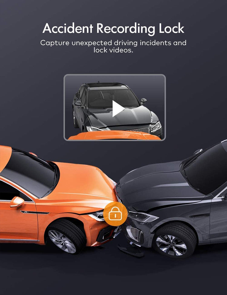 New S19HD Night Vision Three-Channel Dash Cam1080P HD Rearview Mirror Three-Lens Reversing Image