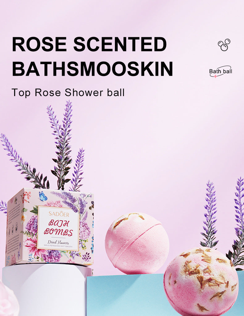 Dried Flower Explosive Bath Salt Ball100gSADOER Clean Fragrance Bath Ball  Wholesale