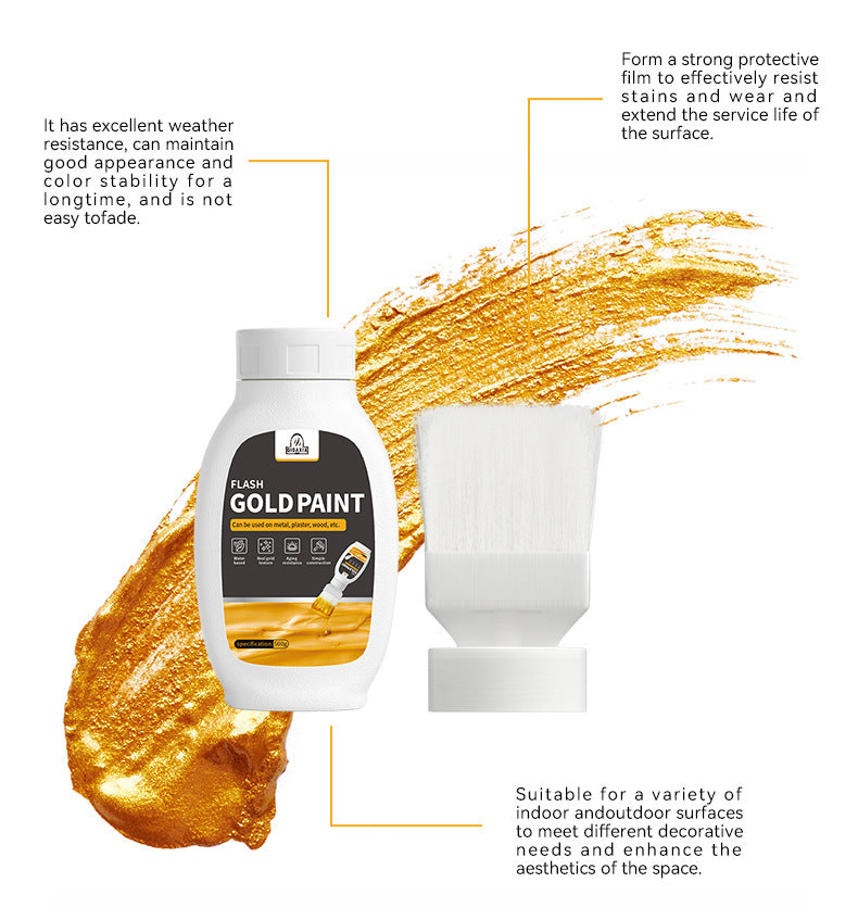 Lacquer Hero Glitter Gold Leaf Lacquer Gold Powder Lacquer Paint Super Bright Gold Lacquer Water-based Calligraphy Lacquer Water-based Gold Lacquer