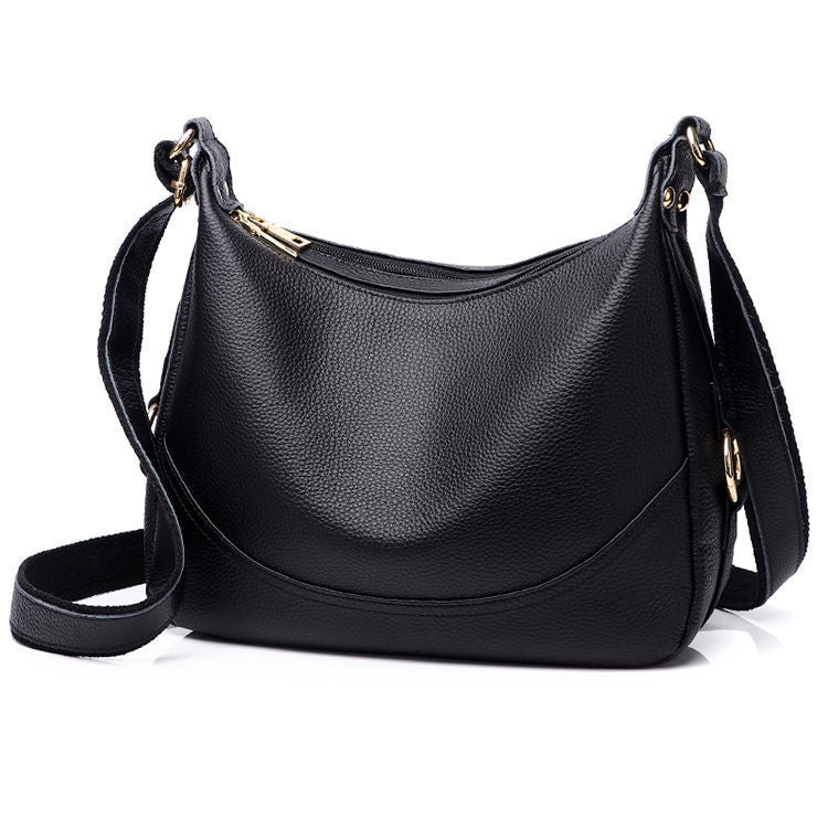 Guangzhou Shiling Genuine Leather Women's Bag for Middle-aged and Elderly Mothers, Multi-pocket Large Capacity Single Shoulder Crossbody Bag Trend