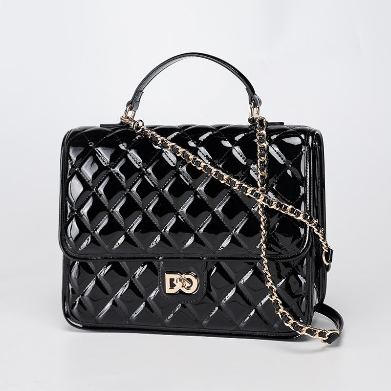 Quilted Pattern Light Luxury Fashion Niche Academy Style2024Versatile Little Chanel Style Quilted Chain Handbag and Backpack for Women