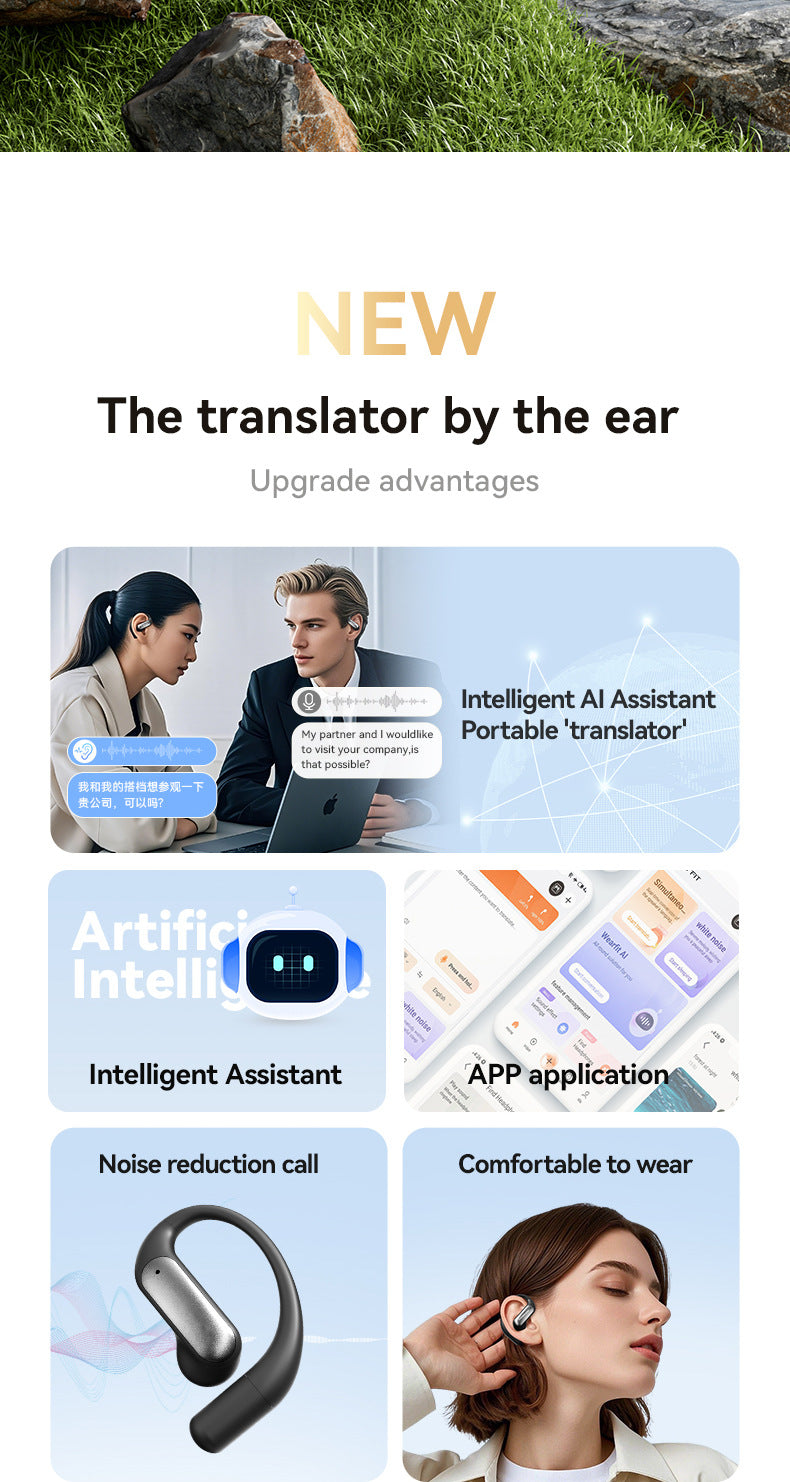 M118New AI Translation Long Battery Life Over-Ear Headphones Non-In-Ear Private Model Noise Cancelling Wireless Bluetooth Headphones