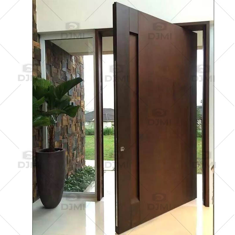 DJMI Newest High Quality Solid Wood Pivot Entry Door US Villa Customizable