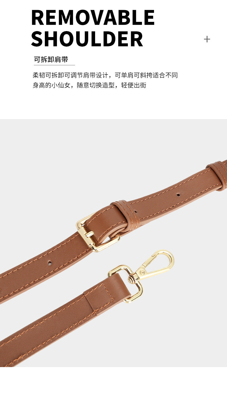 European and American Fashion Women's Bag Large Capacity Handheld Small Square Bag Simple Shoulder Underarm Bag Women's Niche Versatile Crossbody Bag