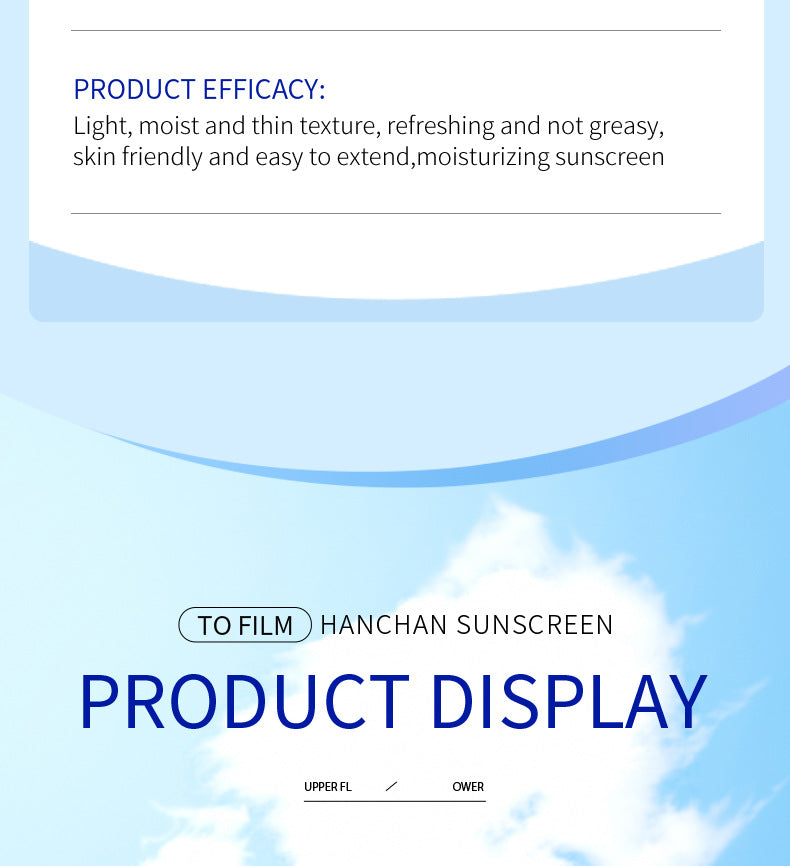 Sunscreen SADOER Protective Isolation SPF50+ Lightweight, Moisturizing, Clear Cross-Border Wholesale