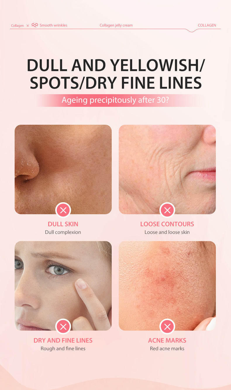 Ready Stock Collagen Jelly Face Cream110g Moisturizing, anti-wrinkle, anti-aging, firming niacinamide gel cream