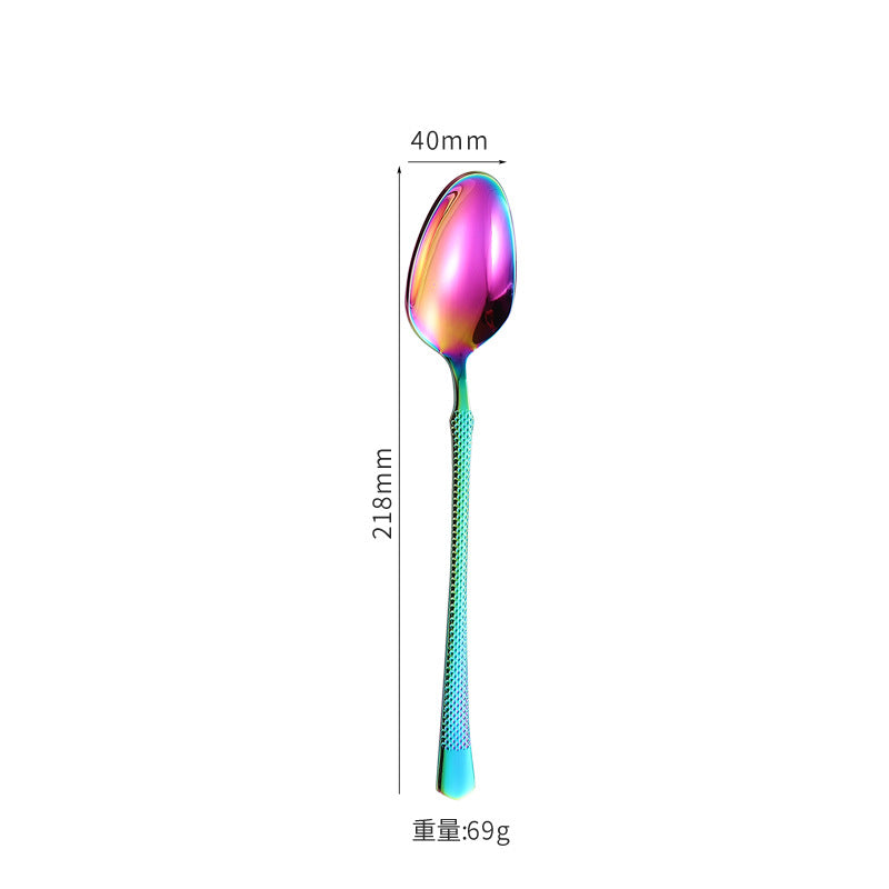 201Stainless steel tableware hotel high-end cutlery set24Set of Restaurant Star Point Steak Knife and Fork Set