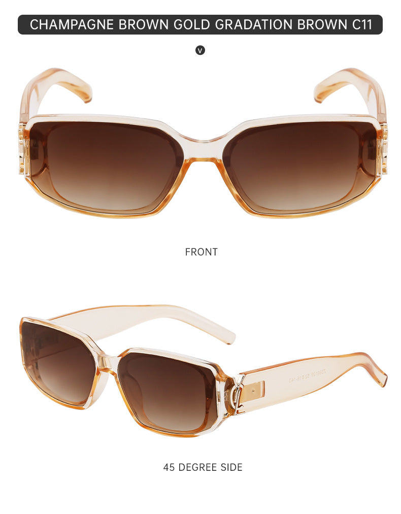 European and American fashion narrow frame sunglasses for women INS Street style square sunglasses for women wholesale sunglasses