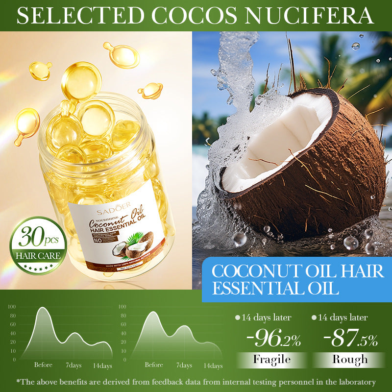 Coconut Oil Smooth Conditioner SADOER Nourishing and Smooth Hair Care Essential Oil Capsules  Wholesale