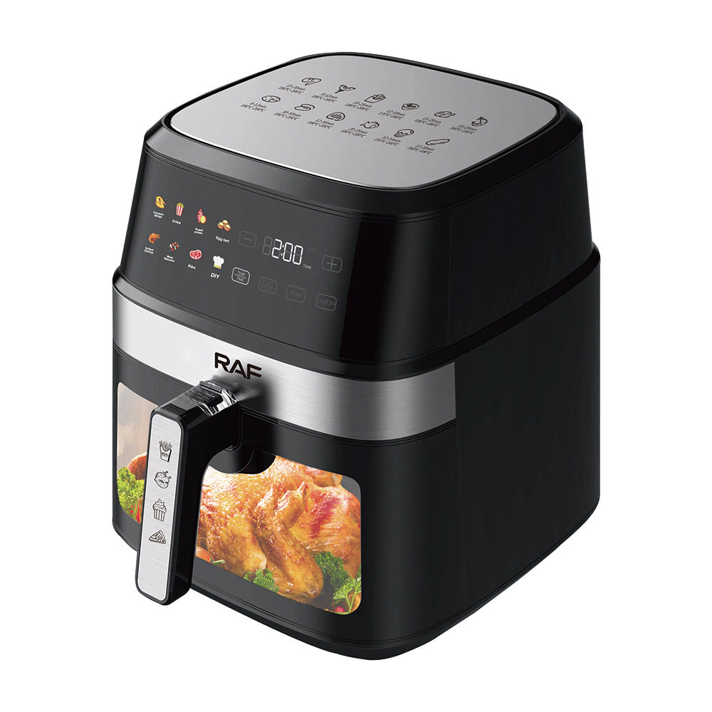 RAF European Standard Large Capacity Air Fryer8L Multifunctional Household Electric Deep Fryer with Visual Intelligent Touchscreen and Oil-Free