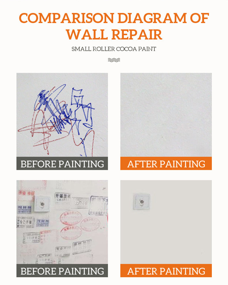 Wall Repair Small Roller Latex Paint Indoor Household Odorless Wall Renovation Stain Removal Coating Latex Paint