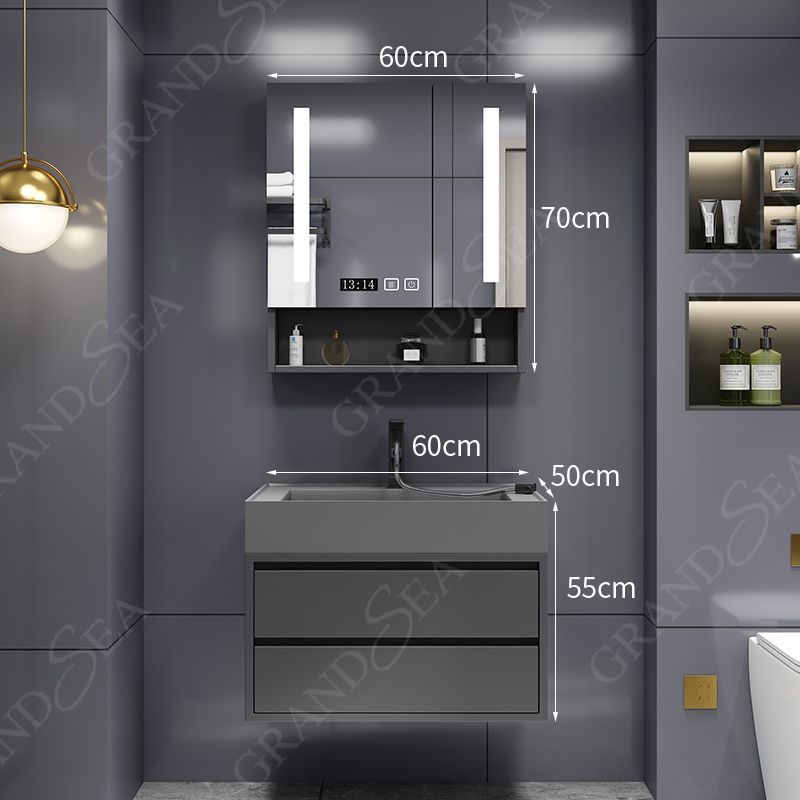 Large Matte Black Wall-mounted Bathroom Cabinet 36 Inches Unique Standing American Bathroom Vanity Set
