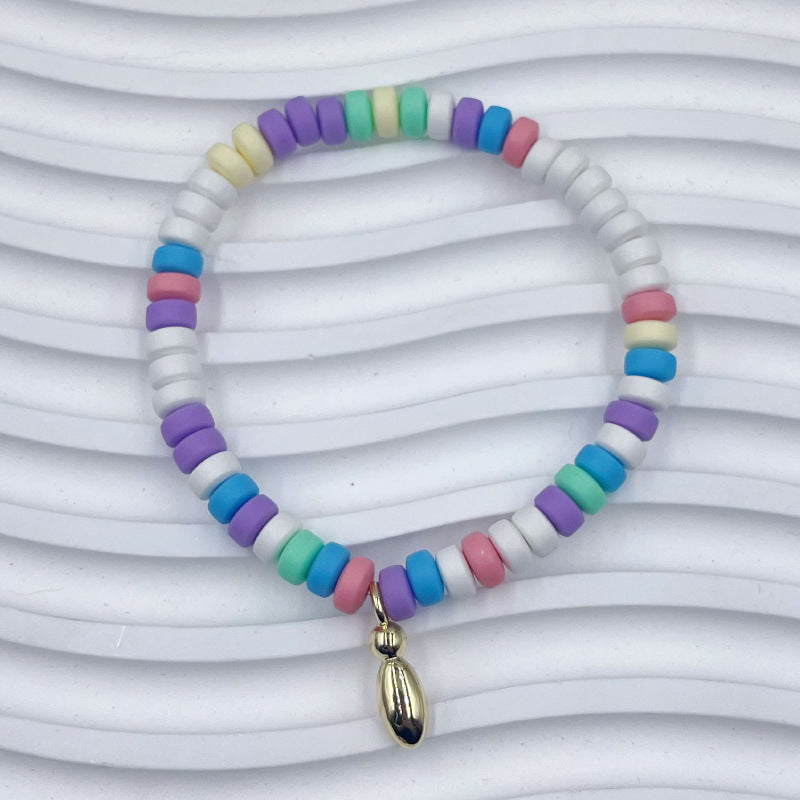 Bubble Balloon Letter Bracelet Best Friend Friendship Gift Sweet Bracelet Colorful Soft Clay Abacus Bead Bracelet