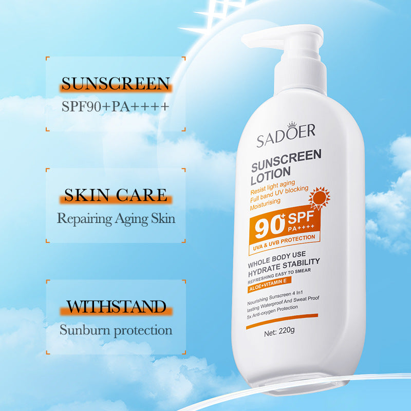 Sunscreen SADOER Clear Anti-Aging Refreshing UV Protection Sunscreen Lotion  Wholesale