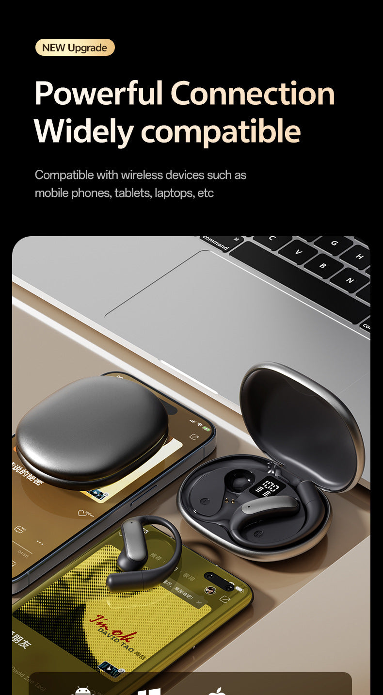 2025Popular M129Ear-mounted Digital Display Bluetooth Earphones Private Model High Appearance Wireless Bluetooth Earphones
