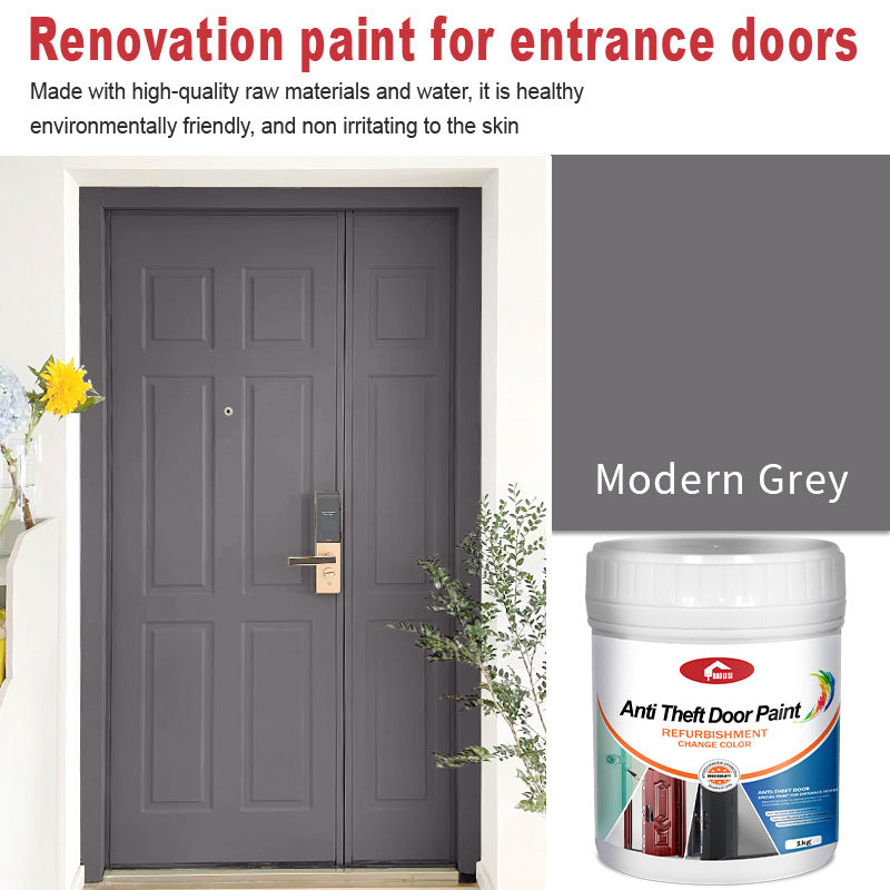 Anti-theft Iron Door Paint Metal Aluminum Alloy Iron Door and Window Renovation Color Change Rust-Proof Water-Based Paint Latex Paint