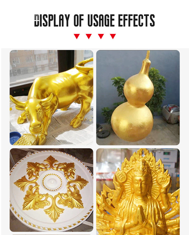 Gold and Silver Latex Paint baolisi Iron Art Steel Color Steel Tile Renovation Coating Anti-Rust Industrial Metal Paint