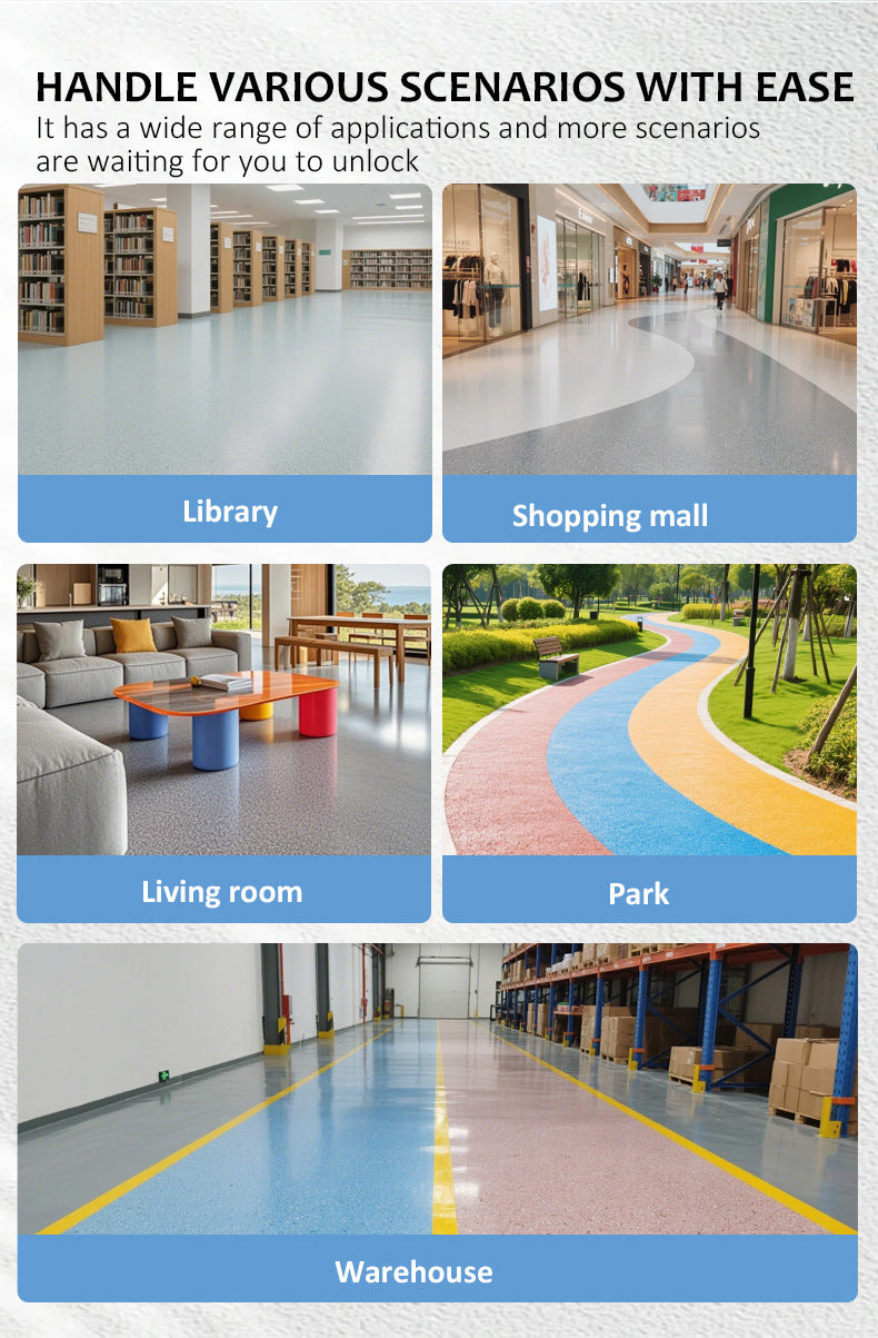 Epoxy Color Sand Self-Leveling Floor Paint Cement Tile Floor Wear-Resistant Non-Slip Imitation Marble Pattern Floor Paint Manufacturer