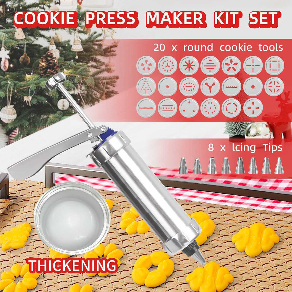 Handheld Aluminum Alloy Decorating Gun Cookie Gun Cream Gun20Piece Set